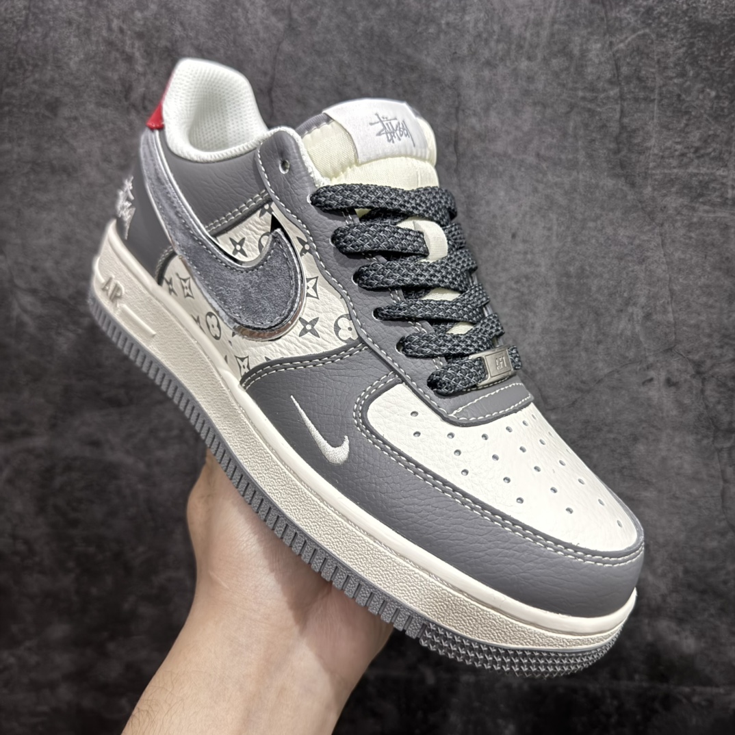 图片[3]-【公司级】Nk Air Force 1\’07 Low 斯图西联名-米灰红印花 空军一号 低帮休闲板鞋 XZ6188-338rn#原楦头原纸板 原装鞋盒 定制五金配件 内置全掌气垫 原厂鞋底 r 尺码：36 36.5 37.5 38 38.5 39 40 40.5 41 42 42.5 43 44 44.5 45  编码：HXS310320-莆田鞋批发中心