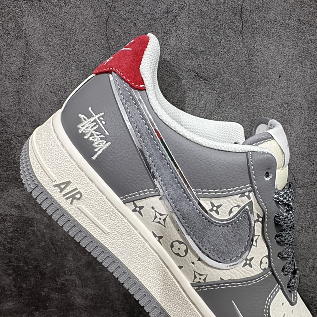 图片[7]-【公司级】Nk Air Force 1\’07 Low 斯图西联名-米灰红印花 空军一号 低帮休闲板鞋 XZ6188-338rn#原楦头原纸板 原装鞋盒 定制五金配件 内置全掌气垫 原厂鞋底 r 尺码：36 36.5 37.5 38 38.5 39 40 40.5 41 42 42.5 43 44 44.5 45  编码：HXS310320-莆田鞋批发中心