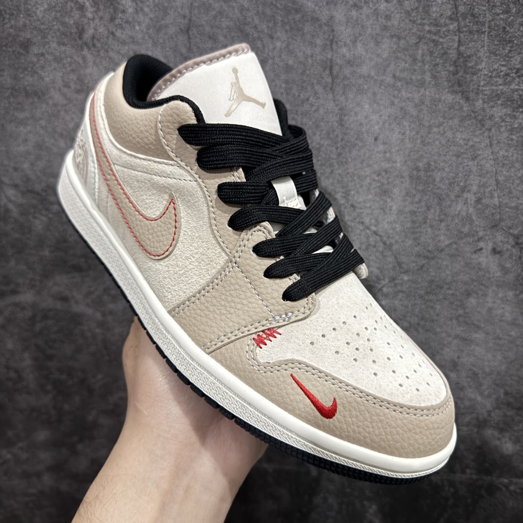 图片[3]-【定制版】Air Jordan 1 Low AJ1 乔1 北面联名-露褐 高端定制 低帮复古篮球鞋 DC2024-033rn#定制鞋盒 大厂纯原品质出货 超高清洁度 皮料切割干净无任何毛边 细节完美 r 尺码：36 36.5 37.5 38 38.5 39 40 40.5 41 42 42.5 43 44 44.5 45  编码：HXS340360-莆田鞋批发中心