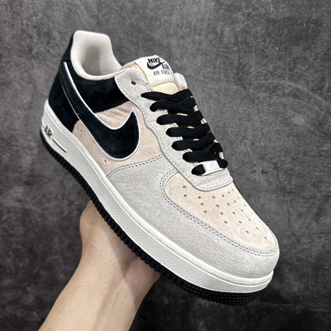 图片[3]-【定制版】公司级 Nike Air Force 1 Low ’07 灰黑 麂皮空军一号低帮休闲板鞋 原厂麂皮 原楦原纸板 纯正版型 正品NFC感应芯片 高清洁度 内置全掌气垫 货号：LF8989-666 Size：36 36.5 37.5 38 38.5 39 40 40.5 41 42 42.5 43 44 44.5 45 编码：LF290300-莆田鞋批发中心