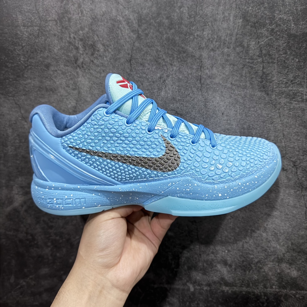 【MX版本】NK Zoom Kobe 6 科比六代 蓝色 pE2023-100n前后气垫加持 信仰绝不减配市售唯一PROTRO复刻版开发货品全鞋身材料卡色独家定制SWOOSH 蛇鳞 正确珠光效果（内嵌珍珠粉）n独家前掌Zoom Turbo 后掌马蹄Zoom缓震内置全真动态飞线 独家复刻U型缓震垫带独立钢印十年情怀 这里完美落地 致力打造最强ZK系列  尺码：41 42 42.5 43 44 44.5 45 45.5 46 47.5 48.5 49.5 编码：T580620-莆田鞋批发中心