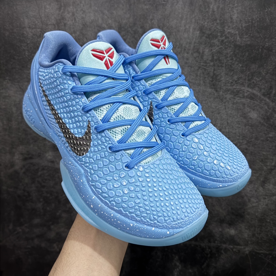 【MX版本】NK Zoom Kobe 6 科比六代 蓝色 pE2023-100n前后气垫加持 信仰绝不减配市售唯一PROTRO复刻版开发货品全鞋身材料卡色独家定制SWOOSH 蛇鳞 正确珠光效果（内嵌珍珠粉）n独家前掌Zoom Turbo 后掌马蹄Zoom缓震内置全真动态飞线 独家复刻U型缓震垫带独立钢印十年情怀 这里完美落地 致力打造最强ZK系列  尺码：41 42 42.5 43 44 44.5 45 45.5 46 47.5 48.5 49.5 编码：T580620-莆田鞋批发中心