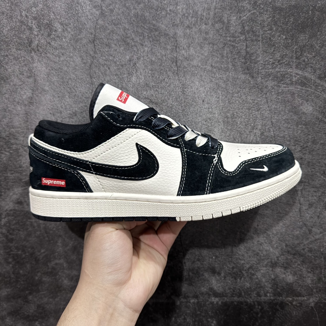 【定制版】Air Jordan 1 Low AJ1 乔1 Supreme联名-黑白双拼 高端定制 低帮复古篮球鞋 SJ9950-021n定制鞋盒 大厂纯原品质出货 超高清洁度 皮料切割干净无任何毛边 细节完美  尺码：36 36.5 37.5 38 38.5 39 40 40.5 41 42 42.5 43 44 44.5 45  编码：HXS320340-莆田鞋批发中心