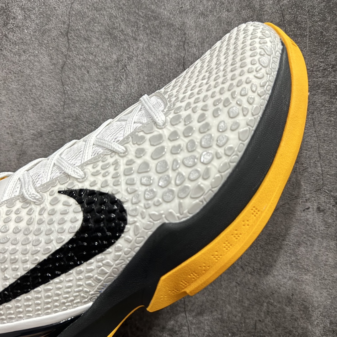 图片[6]-【GX/美版绿x】NK Zoom KOBE 6 Protro 科比六代黑黄季后赛CW2190-100n完美复刻公司货 前掌超大Zoom Turbo气垫后掌EVA缓震 真正的原汁原味 还原ZP脚感全身鞋材卡料色独家定制 唯一正确喷漆工艺Swoosh 正确凹凸蛇鳞工艺 正确鞋面渐变效果 内全置真动飞态线 独立原厂模具 最大尺码达到48.5码 首批不拼图大几率过验 亲测已过 支持各种高强度实战  尺码：40 40.5 41 42 42.5 43 44 44.5 45 45.5 46 47.5 48.5 49.6 50.5 编码：T1500520-莆田鞋批发中心