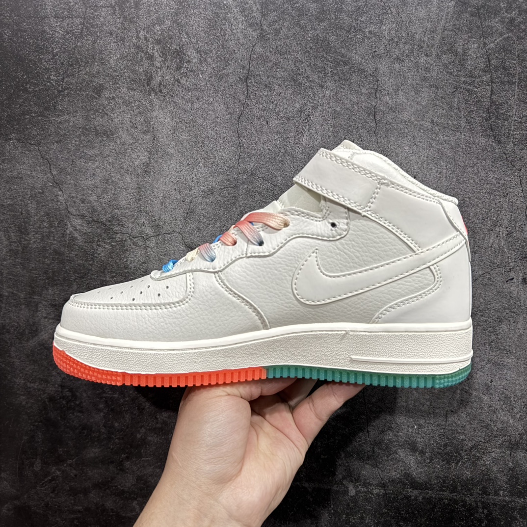 图片[2]-【公司级】Nike Air Force 1  MID LV8 米橙蓝迈阿密n#原楦头原纸板 打造纯正空军版型n#专注外贸渠道 全掌内置蜂窝气垫#原盒配件 原厂中底钢印、拉帮完美  官方货号：MI9663 536 Size：36 36.5 37.5 38 38.5 39 40 40.5 41 42 42.5 43 44 44.5 45 编码：LF310320-莆田鞋批发中心