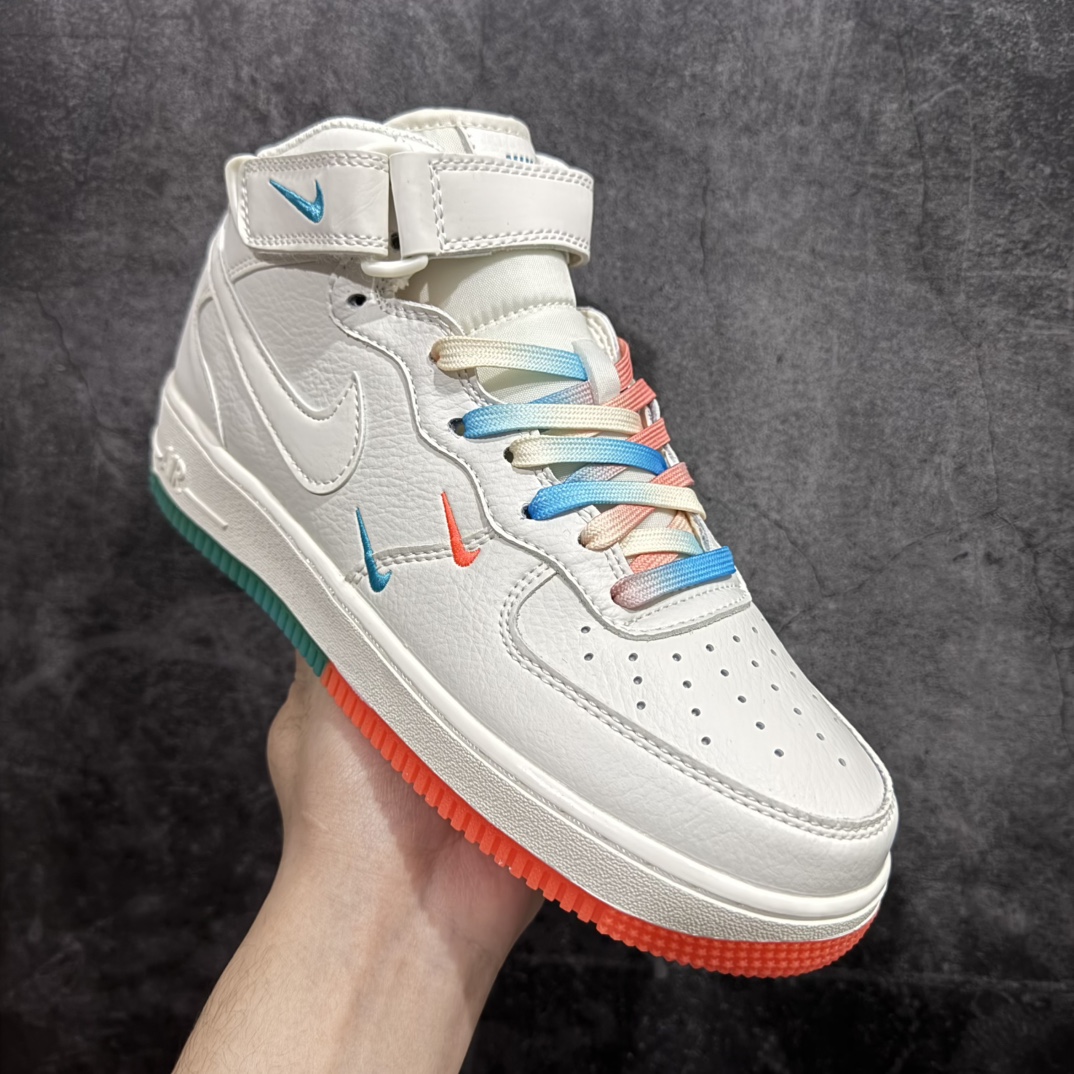 图片[3]-【公司级】Nike Air Force 1  MID LV8 米橙蓝迈阿密n#原楦头原纸板 打造纯正空军版型n#专注外贸渠道 全掌内置蜂窝气垫#原盒配件 原厂中底钢印、拉帮完美  官方货号：MI9663 536 Size：36 36.5 37.5 38 38.5 39 40 40.5 41 42 42.5 43 44 44.5 45 编码：LF310320-莆田鞋批发中心