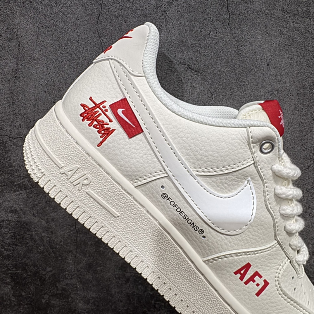 图片[7]-【公司级】Nk Air Force 1\’07 Low 斯图西联名-AF1米白红标 空军一号 低帮休闲板鞋 SJ6698-016rn原楦头原纸板 原装鞋盒 定制五金配件 内置全掌气垫 原厂鞋底 r 尺码：36 36.5 37.5 38 38.5 39 40 40.5 41 42 42.5 43 44 44.5 45  编码：HXS310320-莆田鞋批发中心