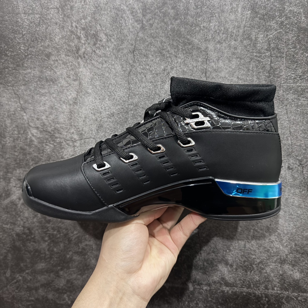 图片[2]-【莞产纯原】原厂渠道Jordan Air Jordan 17 OG Low Black Chrome 舒适百搭 低帮 复古篮球鞋 男款 黑色全码出货！原厂独家私模打造！原材料加持！ 尺码：40.5—47.5 货号：303891-004 编码：LJQ680720-莆田鞋批发中心