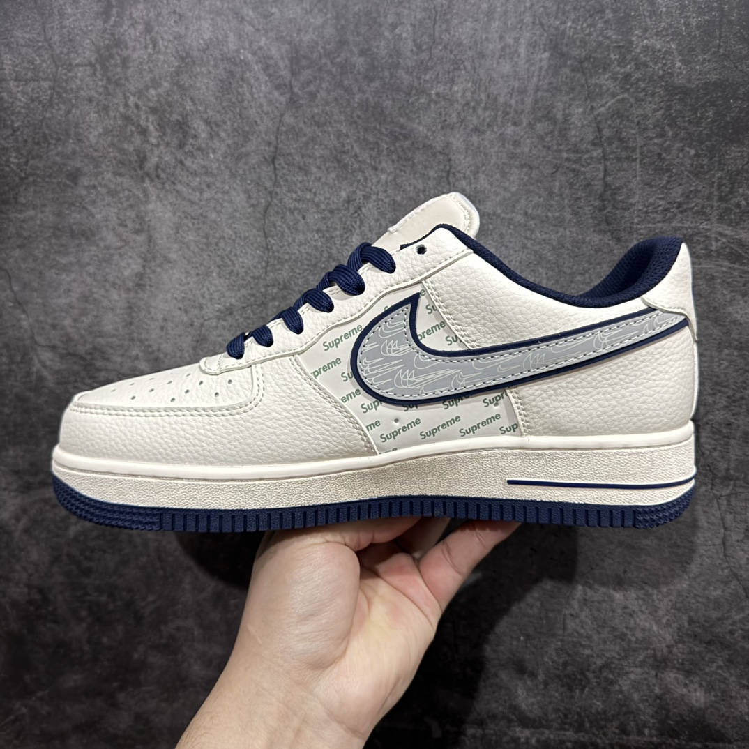 图片[2]-【定制版】Nk Air Force 1\’07 Low Supreme联名-米蓝重影勾 空军一号 低帮休闲板鞋 XZ6188-989rn#原楦头原纸板 原装鞋盒 定制五金配件 内置全掌气垫 原厂鞋底 r 尺码：36 36.5 37.5 38 38.5 39 40 40.5 41 42 42.5 43 44 44.5 45  编码：HXS310320-莆田鞋批发中心