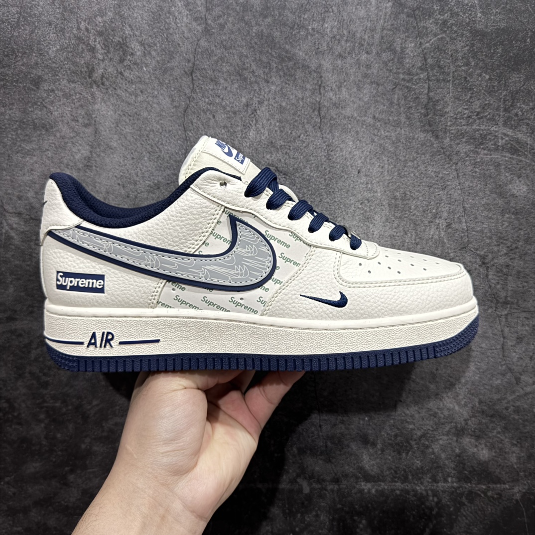 【定制版】Nk Air Force 1\’07 Low Supreme联名-米蓝重影勾 空军一号 低帮休闲板鞋 XZ6188-989rn#原楦头原纸板 原装鞋盒 定制五金配件 内置全掌气垫 原厂鞋底 r 尺码：36 36.5 37.5 38 38.5 39 40 40.5 41 42 42.5 43 44 44.5 45  编码：HXS310320-莆田鞋批发中心