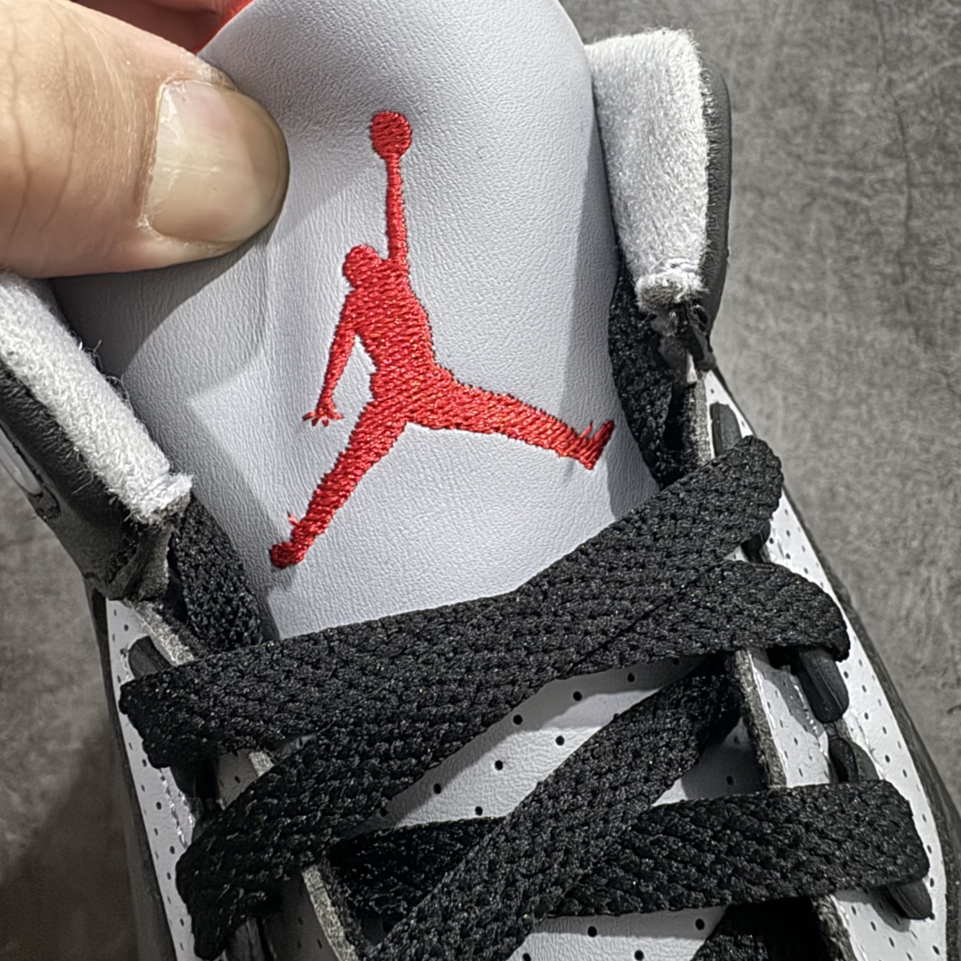 图片[7]-【LW版本】Air Jordan 3 OG “Black Cement” 2024版aj3黑水泥出货  货号：DN3707-010nn原厂皮料 原装细纹磨砂爆裂纹n原楦原纸板开发 确保原汁原味原厂皮料质感色泽绝无偏差完美中底拉帮 原厂中底钢印 原档案大底 如假白送 大底纹路气垫通透度PU的回弹性均百分百还原原厂电绣鞋舌飞人刺绣针数立体讲究精细欢迎对比正品原鞋  尺码：36-48.5男女鞋 编码：X10450480-莆田鞋批发中心