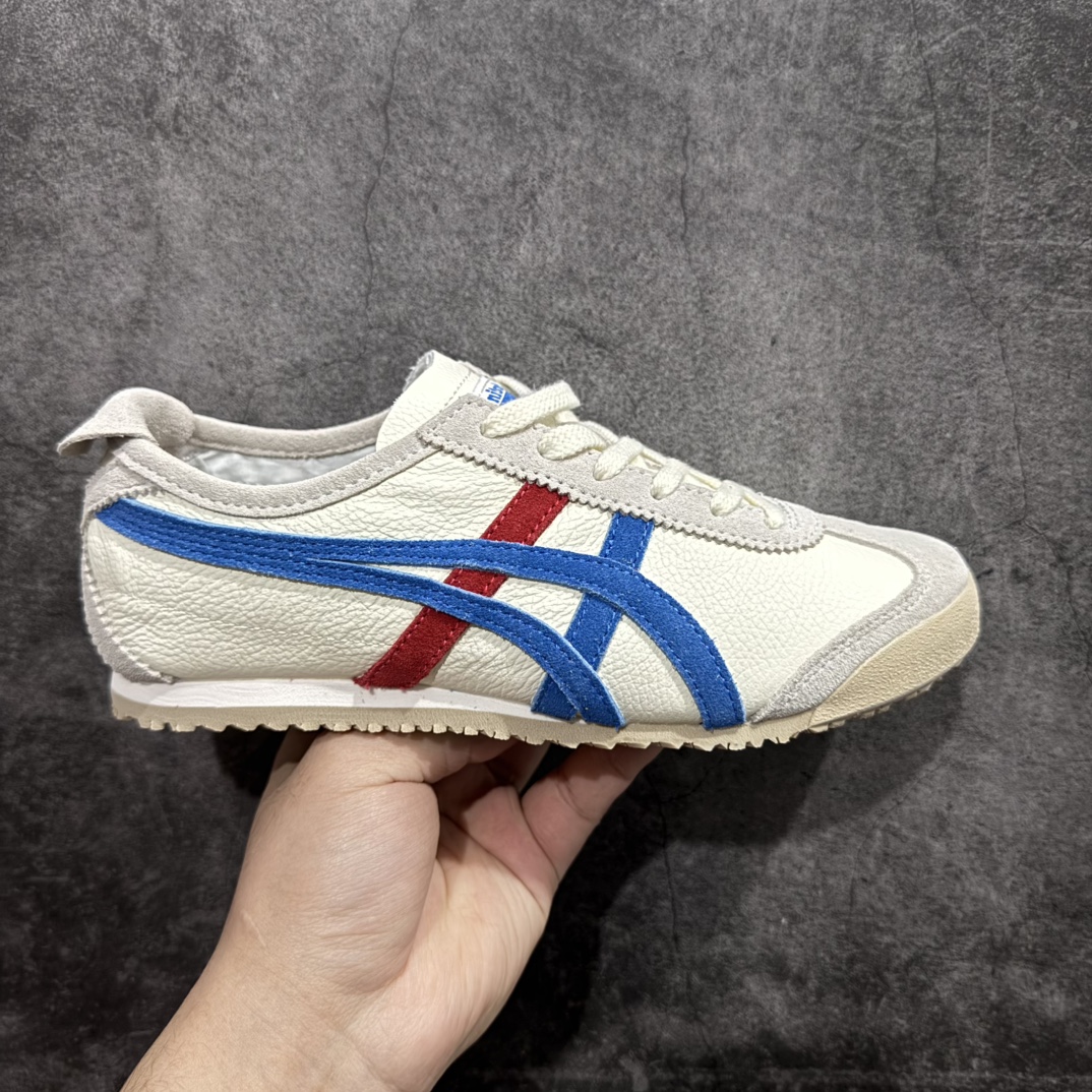 【MOK纯原】Asics Onitsuka Tiger MEXICO 66 亚瑟士鬼冢虎复古经典板鞋n市场最强版本 每个配色均购入原鞋校对 真正原厂头层牛皮 如假包赔 纹路、色泽、皮心颜色 质感百分百还原 海外订单工厂出品 超成熟稳定的做工品控 原装全套纸板楦头开发 原汁原味 完美呈现版型 私模正确鞋底咬花纹路 一比一鞋头弧度高度鞋身弧度 绝不口嗨 细节品控鞋型随意秒杀市面 原档咬花纹路私模大底 一个单元有六个三角形 总体形拼接呈现花瓣状 官方四联吊牌 原装Ortholite轻量化鞋垫 原盒原配 质保卡 说明书 钢印防尘纸  纸板中底带钢印 乳胶组合鞋垫 支持全方位的对比专柜 产品从款式颜色造型上体现出追求舒适和细节的完美 鞋类更是推崇手工制作的严谨与完美 融舒适性与可穿性的设计风格 注重细节的完美和别致魅力 既保持稳重 又不失轻松的时尚感 尺码：36 37 37.5 38 39 39.5 40 40.5 41.5 42 42.5 43.5 44 45 46 编码：WE230260-莆田鞋批发中心