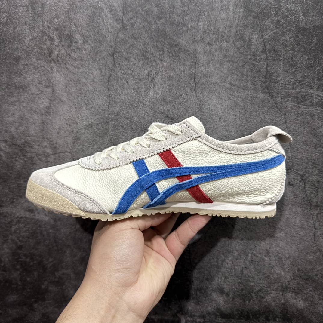 图片[2]-【MOK纯原】Asics Onitsuka Tiger MEXICO 66 亚瑟士鬼冢虎复古经典板鞋n市场最强版本 每个配色均购入原鞋校对 真正原厂头层牛皮 如假包赔 纹路、色泽、皮心颜色 质感百分百还原 海外订单工厂出品 超成熟稳定的做工品控 原装全套纸板楦头开发 原汁原味 完美呈现版型 私模正确鞋底咬花纹路 一比一鞋头弧度高度鞋身弧度 绝不口嗨 细节品控鞋型随意秒杀市面 原档咬花纹路私模大底 一个单元有六个三角形 总体形拼接呈现花瓣状 官方四联吊牌 原装Ortholite轻量化鞋垫 原盒原配 质保卡 说明书 钢印防尘纸  纸板中底带钢印 乳胶组合鞋垫 支持全方位的对比专柜 产品从款式颜色造型上体现出追求舒适和细节的完美 鞋类更是推崇手工制作的严谨与完美 融舒适性与可穿性的设计风格 注重细节的完美和别致魅力 既保持稳重 又不失轻松的时尚感 尺码：36 37 37.5 38 39 39.5 40 40.5 41.5 42 42.5 43.5 44 45 46 编码：WE230260-莆田鞋批发中心