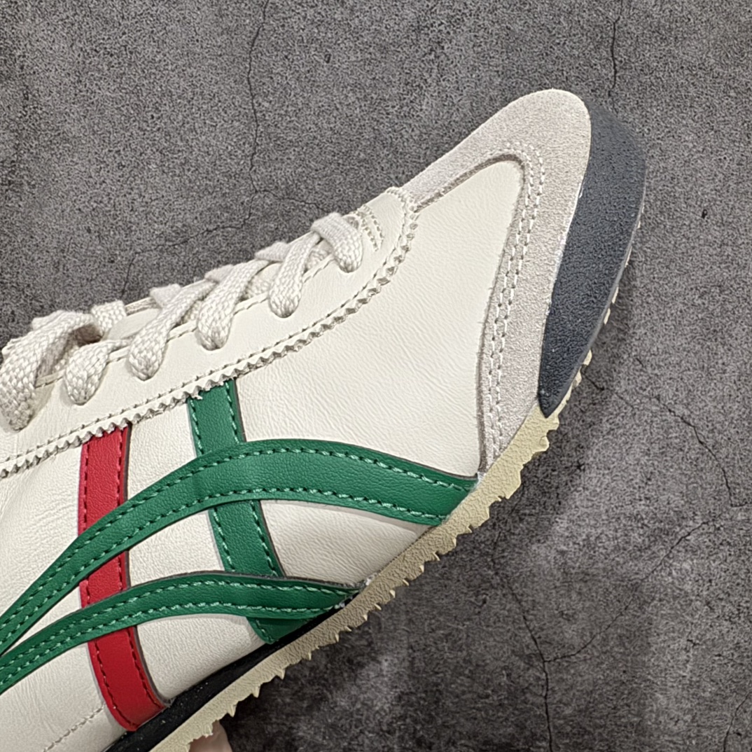 图片[6]-【MOK纯原】Asics Onitsuka Tiger MEXICO 66 亚瑟士鬼冢虎复古经典板鞋n市场最强版本 每个配色均购入原鞋校对 真正原厂头层牛皮 如假包赔 纹路、色泽、皮心颜色 质感百分百还原 海外订单工厂出品 超成熟稳定的做工品控 原装全套纸板楦头开发 原汁原味 完美呈现版型 私模正确鞋底咬花纹路 一比一鞋头弧度高度鞋身弧度 绝不口嗨 细节品控鞋型随意秒杀市面 原档咬花纹路私模大底 一个单元有六个三角形 总体形拼接呈现花瓣状 官方四联吊牌 原装Ortholite轻量化鞋垫 原盒原配 质保卡 说明书 钢印防尘纸  纸板中底带钢印 乳胶组合鞋垫 支持全方位的对比专柜 产品从款式颜色造型上体现出追求舒适和细节的完美 鞋类更是推崇手工制作的严谨与完美 融舒适性与可穿性的设计风格 注重细节的完美和别致魅力 既保持稳重 又不失轻松的时尚感 尺码：36 37 37.5 38 39 39.5 40 40.5 41.5 42 42.5 43.5 44 45 46 编码：WE230260-莆田鞋批发中心