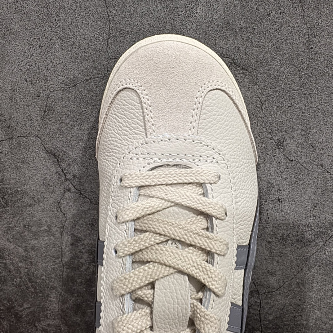 图片[5]-【MOK纯原】Asics Onitsuka Tiger MEXICO 66 亚瑟士鬼冢虎复古经典板鞋 市场最强版本 每个配色均购入原鞋校对 真正原厂头层牛皮 如假包赔 纹路、色泽、皮心颜色 质感百分百还原 海外订单工厂出品 超成熟稳定的做工品控 原装全套纸板楦头开发 原汁原味 完美呈现版型 私模正确鞋底咬花纹路 一比一鞋头弧度高度鞋身弧度 绝不口嗨 细节品控鞋型随意秒杀市面 原档咬花纹路私模大底 一个单元有六个三角形 总体形拼接呈现花瓣状 官方四联吊牌 原装Ortholite轻量化鞋垫 原盒原配 质保卡 说明书 钢印防尘纸 纸板中底带钢印 乳胶组合鞋垫 支持全方位的对比专柜 产品从款式颜色造型上体现出追求舒适和细节的完美 鞋类更是推崇手工制作的严谨与完美 融舒适性与可穿性的设计风格 注重细节的完美和别致魅力 既保持稳重 又不失轻松的时尚感 尺码：36 37 37.5 38 39 39.5 40 40.5 41.5 42 42.5 43.5 44 45 46-选品中心