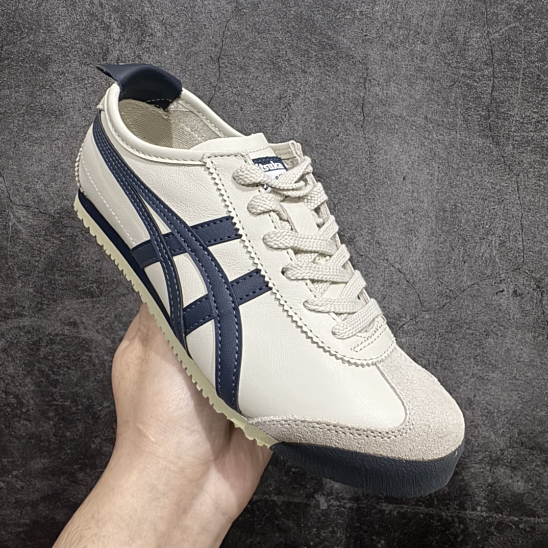 图片[3]-【MOK纯原】Asics Onitsuka Tiger MEXICO 66 亚瑟士鬼冢虎复古经典板鞋n市场最强版本 每个配色均购入原鞋校对 真正原厂头层牛皮 如假包赔 纹路、色泽、皮心颜色 质感百分百还原 海外订单工厂出品 超成熟稳定的做工品控 原装全套纸板楦头开发 原汁原味 完美呈现版型 私模正确鞋底咬花纹路 一比一鞋头弧度高度鞋身弧度 绝不口嗨 细节品控鞋型随意秒杀市面 原档咬花纹路私模大底 一个单元有六个三角形 总体形拼接呈现花瓣状 官方四联吊牌 原装Ortholite轻量化鞋垫 原盒原配 质保卡 说明书 钢印防尘纸  纸板中底带钢印 乳胶组合鞋垫 支持全方位的对比专柜 产品从款式颜色造型上体现出追求舒适和细节的完美 鞋类更是推崇手工制作的严谨与完美 融舒适性与可穿性的设计风格 注重细节的完美和别致魅力 既保持稳重 又不失轻松的时尚感 尺码：36 37 37.5 38 39 39.5 40 40.5 41.5 42 42.5 43.5 44 45 46 编码：WE230260-莆田鞋批发中心