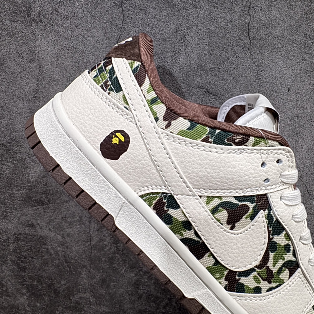 图片[7]-【定制版】Nike SB Dunk Low“BAPE联名——迷彩白勾” 周年高端定制 低帮休闲板鞋 定制鞋盒 大厂纯原品质出货 超高清洁度 皮料切割干净无任何毛边 细节完美货号：KK1333-014nSize:36 36.5 37.5 38 38.5 39 40 40.5 41 42 42.5 43 44 44.5 45 编码：HXS320340-莆田鞋批发中心