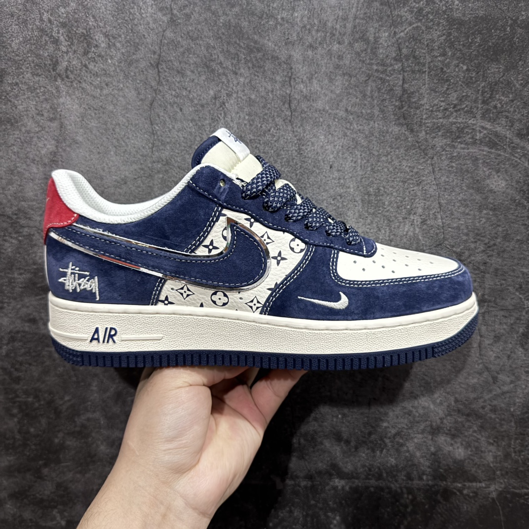 【定制版】Nk Air Force 1\’07 Low 斯图西联名-深蓝红印花 空军一号 低帮休闲板鞋 XZ6188-350rn原楦头原纸板 原装鞋盒 定制五金配件 内置全掌气垫 原厂鞋底 r 尺码：36 36.5 37.5 38 38.5 39 40 40.5 41 42 42.5 43 44 44.5 45  编码：HXS310320-莆田鞋批发中心