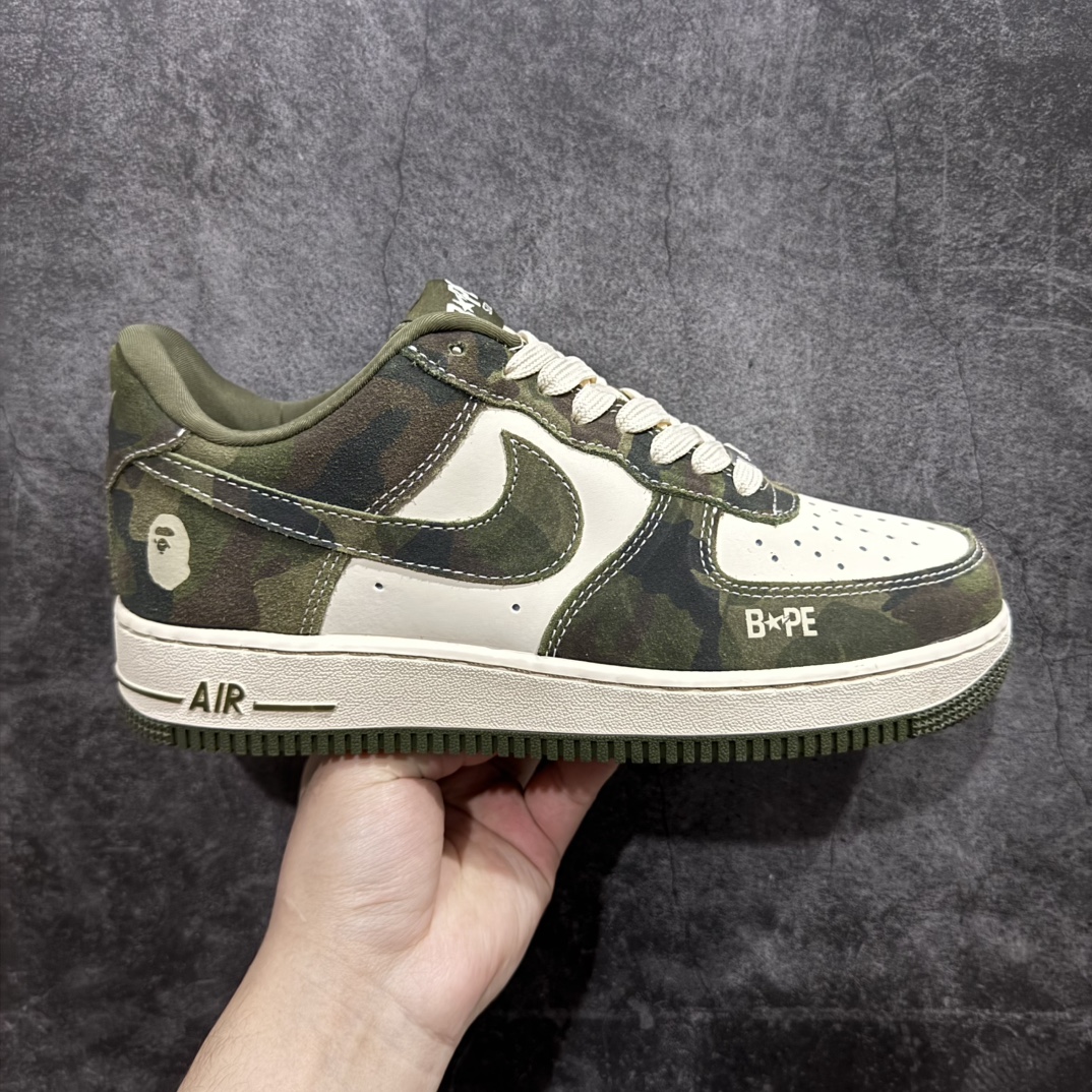 【公司级】Nk Air Force 1\’07 Low Bape联名-丛林迷彩 空军一号 低帮休闲板鞋 CH6336-509rn#原楦头原纸板 原装鞋盒 定制五金配件 内置全掌气垫 原厂鞋底 r 尺码：36 36.5 37.5 38 38.5 39 40 40.5 41 42 42.5 43 44 44.5 45  编码：HXS310320-莆田鞋批发中心