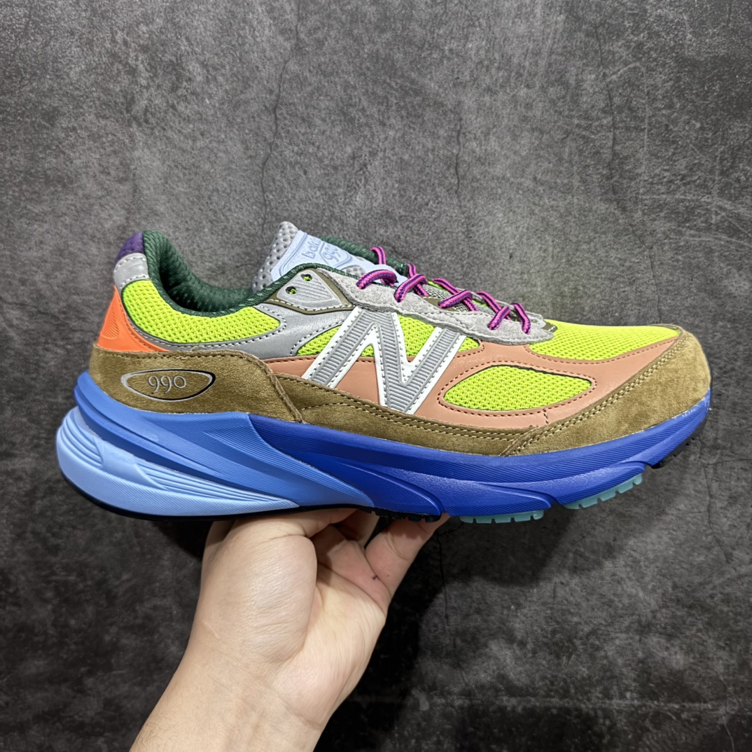 【K版纯原】New Balance M990AB6新百伦NB990V6 第六代总统复古慢跑鞋正确3M反光细节 原楦原纸版开发 正确6层组合底模精密开发 搭载全新碳素中底 后跟透明TPU水晶装饰条稳固 沿用了引以为傲的跑鞋手工技艺 采用猪皮绒面并包裹局部透气网面的鞋身设计 菱网鞋舌上刻有New Balance USA 鞋面依旧身着经典的大热之灰 彰显了其高端的品质身份  尺码：36 37 37.5 38 38.5 39 40 40.5 41.5 42 42.5 43 44 45 编码：HXS270200-莆田鞋批发中心