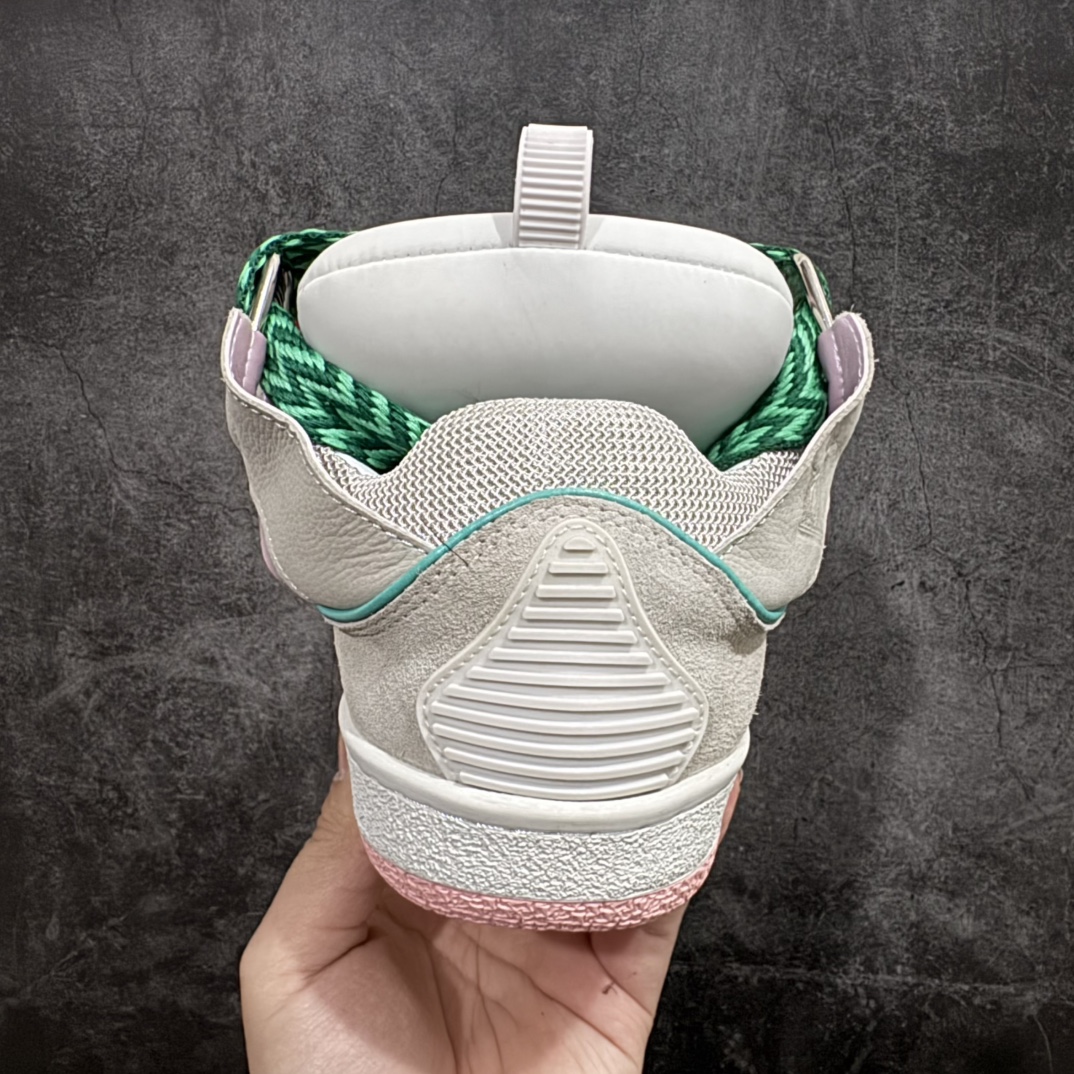 图片[4]-【莞顶纯原版】 Lanvin Leather Curb Sneakers 浪凡面包鞋 现货 原版1：1开模重工艺制作 面料采用进口牛磨砂➕环保牛反绒➕金钢网织物 内里柔软透气太空棉面料 原版开模双色TPU大底 顶级品质 区别市场流通其他货品 Leather是一款灵感源自90年代的运动鞋 设计自信 尺寸夸张 这款鞋由纳帕小牛皮、翻毛皮和网眼布制成 圆润的外形、加垫的鞋舌和弯曲的金属孔眼使这款精心打造的鞋格外舒适 尺码：35-46-选品中心