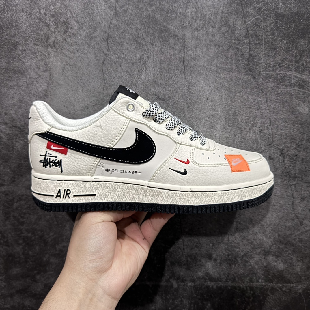 【公司级】Nk Air Force 1\’07 Low 斯图西联名-米黑织布标 空军一号低帮休闲板鞋 SJ6698-011rn#原楦头原纸板 原装鞋盒 定制五金配件 内置全掌气垫 原厂鞋底 r 尺码：36 36.5 37.5 38 38.5 39 40 40.5 41 42 42.5 43 44 44.5 45  编码：HXS310320-莆田鞋批发中心