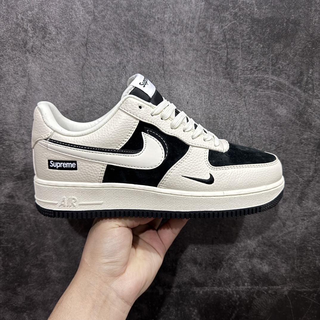 【定制版】Nk Air Force 1\’07 Low Supreme联名-米黑双勾 空军一号 低帮休闲板鞋 DF0188-019rn#原楦头原纸板 原装鞋盒 定制五金配件 内置全掌气垫 原厂鞋底 r 尺码：36 36.5 37.5 38 38.5 39 40 40.5 41 42 42.5 43 44 44.5 45  编码：HXS310320-莆田鞋批发中心