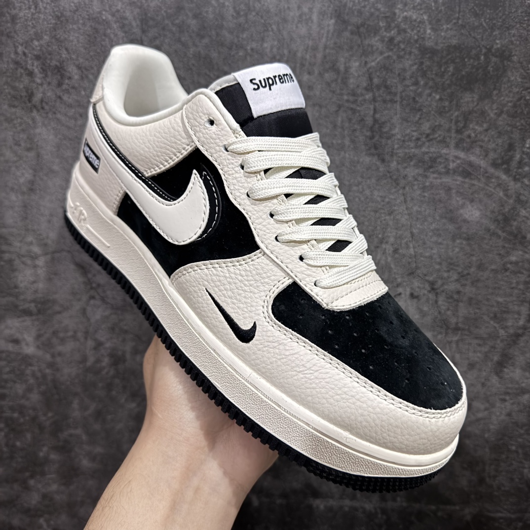 图片[3]-【定制版】Nk Air Force 1\’07 Low Supreme联名-米黑双勾 空军一号 低帮休闲板鞋 DF0188-019rn#原楦头原纸板 原装鞋盒 定制五金配件 内置全掌气垫 原厂鞋底 r 尺码：36 36.5 37.5 38 38.5 39 40 40.5 41 42 42.5 43 44 44.5 45  编码：HXS310320-莆田鞋批发中心