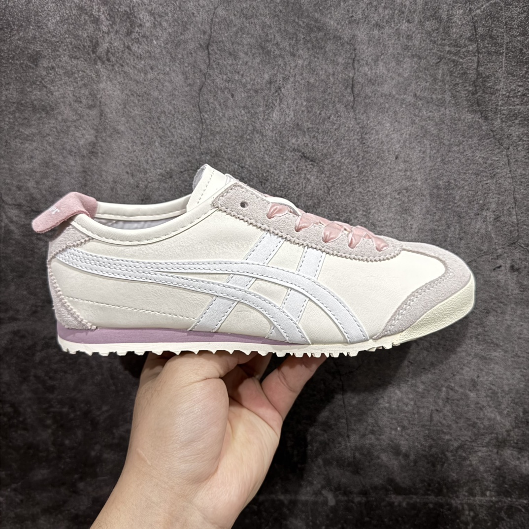 【公司级】Asics Onitsuka Tiger MEXICO 66 鬼冢虎 藕粉 樱花粉n做工精细 实拍首发四联官方吊牌 乳胶组合鞋垫 羊皮纸质中底不用宰手买专柜 这里一样品质满足你 Size：36-40 编码：AM185210-莆田鞋批发中心