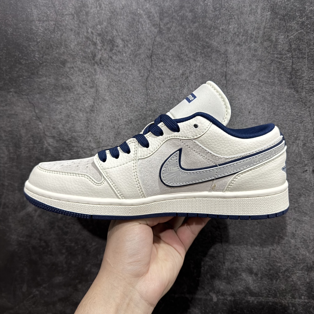 图片[2]-【定制版】Air Jordan 1 Low AJ1 乔1 Supreme联名-重影勾 高端定制 低帮复古篮球鞋 XX3318-368rn#定制鞋盒 大厂纯原品质出货 超高清洁度 皮料切割干净无任何毛边 细节完美 r 尺码：36 36.5 37.5 38 38.5 39 40 40.5 41 42 42.5 43 44 44.5 45  编码：HXS320340-莆田鞋批发中心