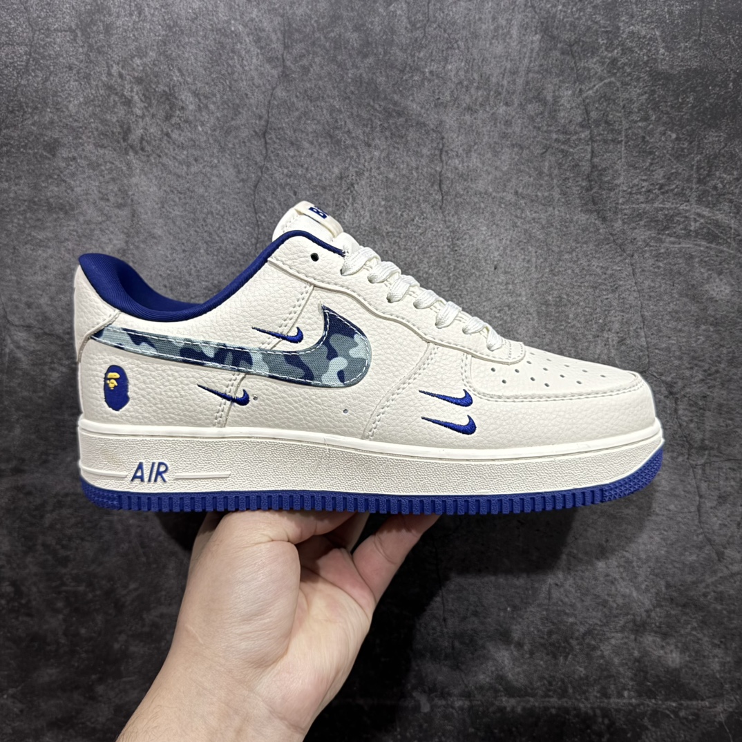 【定制版】Nk Air Force 1\’07 Low Bape联名-蓝四小勾 空军一号 低帮休闲板鞋 KK1988-036rn#原楦头原纸板 原装鞋盒 定制五金配件 内置全掌气垫 原厂鞋底 r 尺码：36 36.5 37.5 38 38.5 39 40 40.5 41 42 42.5 43 44 44.5 45  编码：HXS310320-莆田鞋批发中心