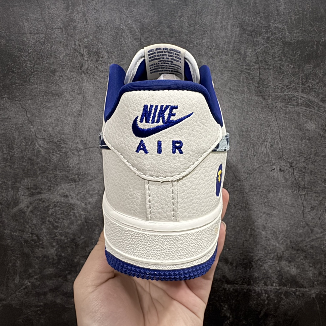 图片[4]-【定制版】Nk Air Force 1\’07 Low Bape联名-蓝四小勾 空军一号 低帮休闲板鞋 KK1988-036rn#原楦头原纸板 原装鞋盒 定制五金配件 内置全掌气垫 原厂鞋底 r 尺码：36 36.5 37.5 38 38.5 39 40 40.5 41 42 42.5 43 44 44.5 45  编码：HXS310320-莆田鞋批发中心