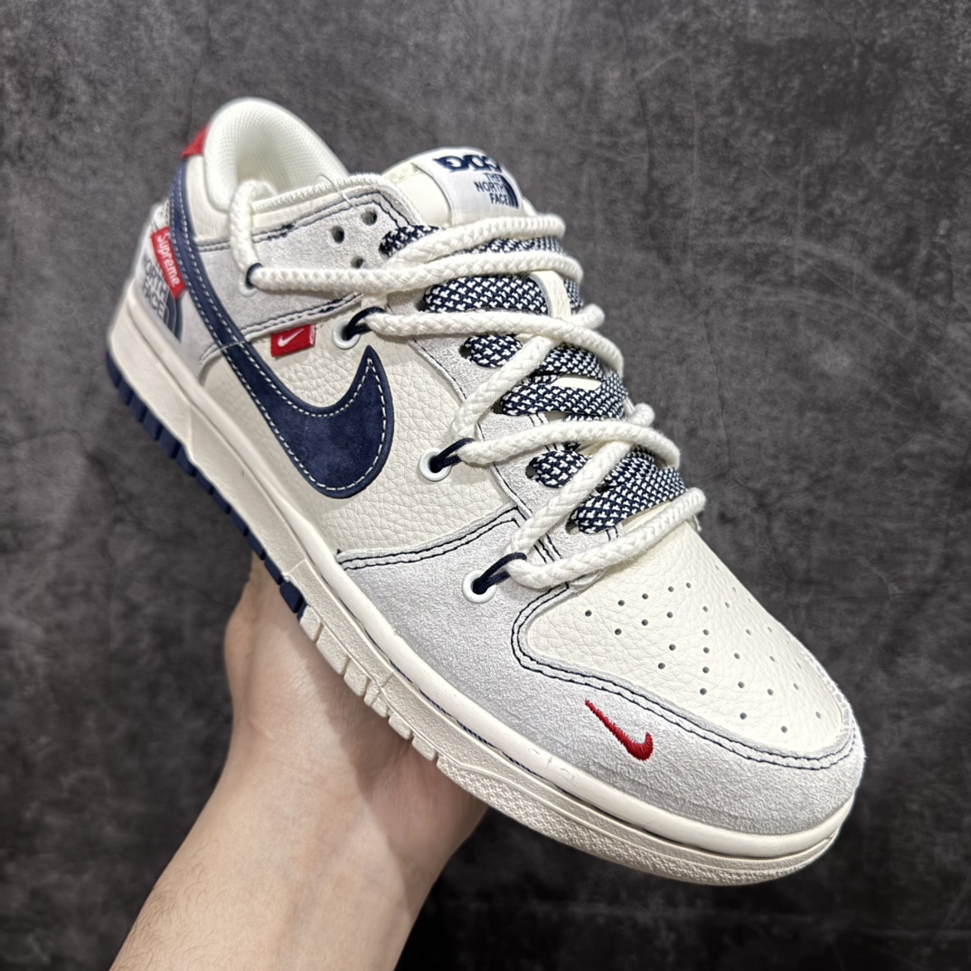 图片[3]-【定制版】Nk SB Dunk Low 北面 x Sup系列 绑带米黄藏蓝勾 周年高端定制 低帮休闲板鞋 YX5066-232rn#定制鞋盒 大厂纯原品质出货 超高清洁度 皮料切割干净无任何毛边 细节完美 r 尺码：36 36.5 37.5 38 38.5 39 40 40.5 41 42 42.5 43 44 44.5 45  编码：HXS340360-莆田鞋批发中心