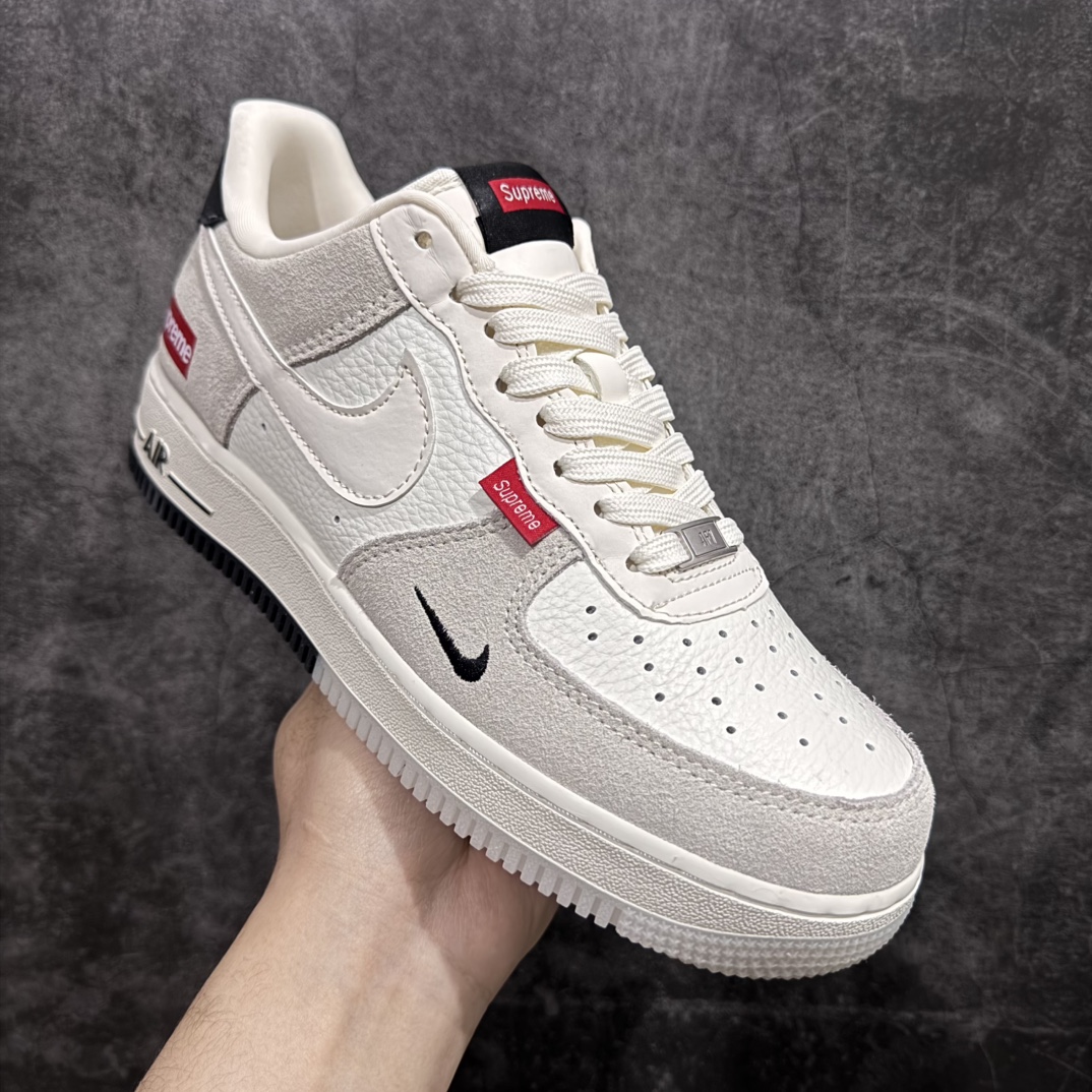 图片[3]-【定制版】Nk Air Force 1\’07 Low Supreme联名-米灰织布标 空军一号低帮休闲板鞋 CH6336-517rn原楦头原纸板 原装鞋盒 定制五金配件 内置全掌气垫 原厂鞋底 r 尺码：36 36.5 37.5 38 38.5 39 40 40.5 41 42 42.5 43 44 44.5 45  编码：HXS310320-莆田鞋批发中心