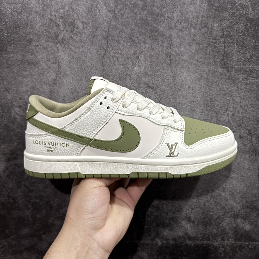 【定制版】Nk SB Dunk Low LV联名奶白抹茶绿 周年高端定制 低帮休闲板鞋n#高端定制鞋盒 原装头层材料 独家版型蒸餾加工n大厂纯原品质出货 超高清洁度 皮料切割干净无任何毛边 细节完美 货号：CH8311-270 尺码：36 36.5 37.5 38 38.5 39 40 40.5 41 42 42.5 43 44 44.5 45 编码：HXS280300-莆田鞋批发中心