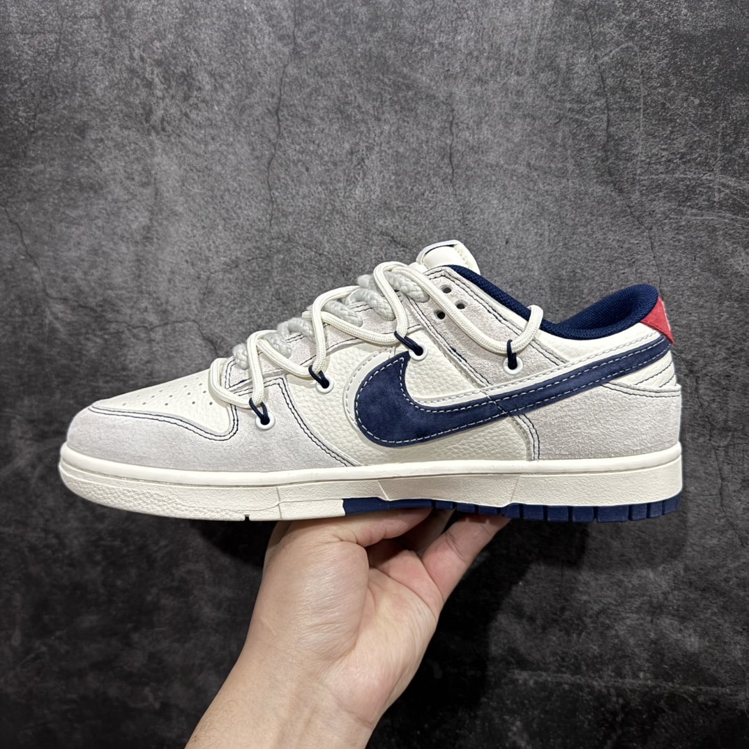 图片[2]-【定制版】Nk SB Dunk Low 斯图西联名-绑带灰白藏蓝勾 周年高端定制 低帮休闲板鞋 YX5066-240rn#定制鞋盒 大厂纯原品质出货 超高清洁度 皮料切割干净无任何毛边 细节完美 r 尺码：36 36.5 37.5 38 38.5 39 40 40.5 41 42 42.5 43 44 44.5 45 编码：HXS340360-莆田鞋批发中心