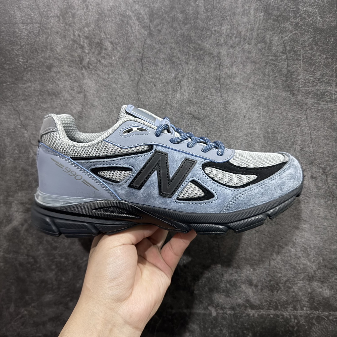 【K版纯原】New Balance in USA NB990V4 美产血统复古运动跑步鞋  U990BB4nn原厂紫光防伪标 独家4层组合大底全新模具开发真半码 区分市面共模描漆货采用质感上乘的麂皮结合透气网料制作中底缓震上ENCAP 确保足部舒适度 区别市场通货 尺码：36 37 37.5 38 38.5 39.5 40 40.5 41.5 42 42.5 43 44 45 编码：HXS270300-莆田鞋批发中心