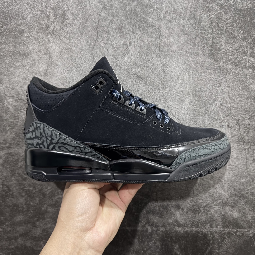 【原厂版】Air Jordan AJ3 Retro 纯黑 黑猫 CT8532-001n原厂皮料 原装细纹磨砂爆裂纹n原楦原纸板开发 确保原汁原味原厂皮料质感色泽绝无偏差完美中底拉帮 原厂中底钢印 原档案大底 如假白送 大底纹路气垫通透度PU的回弹性均百分百还原原厂电绣鞋舌飞人刺绣针数立体讲究精细欢迎对比正品原鞋  尺码：40-47.5 编码：X10380420-莆田鞋批发中心