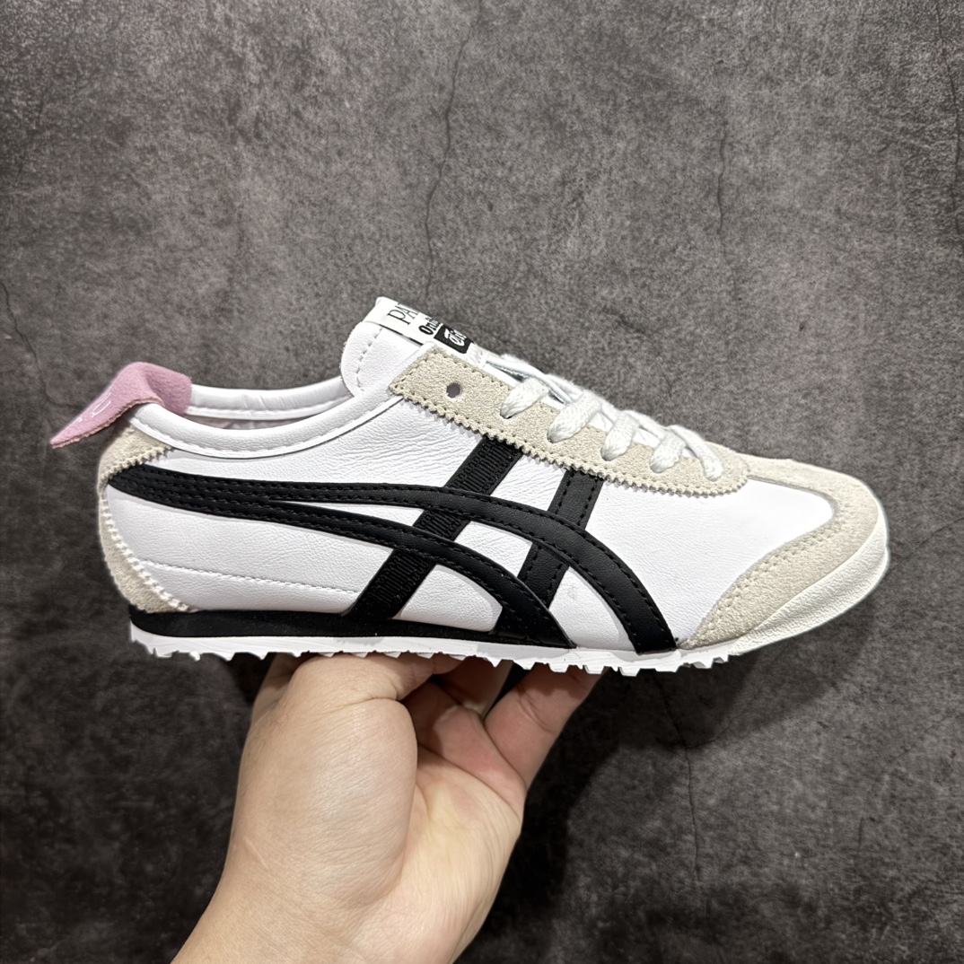 【公司级】Patou x Asics 鬼冢虎 Mexico 66 黑粉n印尼厂Oem原单材料 实拍上架n其余全部客供材料 淘宝B级代购店铺内供💯n四联官方吊牌 乳胶组合鞋垫、羊皮纸质中底 不用宰手买专柜 这里满足你👊🏼 货号：1183C380-001 Size：36-45    编码：FS210220-莆田鞋批发中心