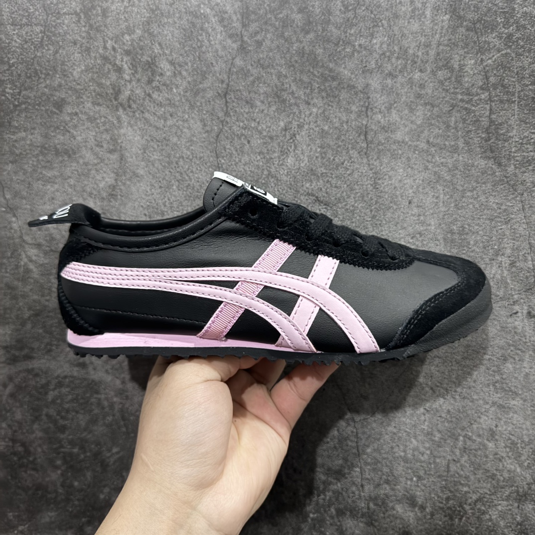 【公司级】Patou x Asics 鬼冢虎 Mexico 66 黑粉n印尼厂Oem原单材料 实拍上架n其余全部客供材料 淘宝B级代购店铺内供💯n四联官方吊牌 乳胶组合鞋垫、羊皮纸质中底 不用宰手买专柜 这里满足你👊🏼 货号：1183C380-001 Size：36-45    编码：FS210220-莆田鞋批发中心