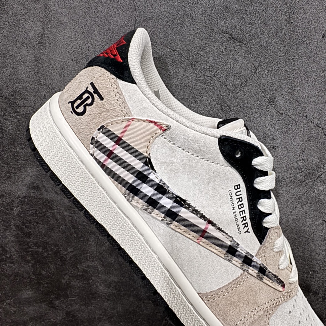 图片[7]-【定制版】海外爆款限量发售！公司级 Travis Scott x Fragment Design x Jordan Air Jordan 1 Low OG SP  “巴宝莉联名——米棕方格”  多方联名合作融合了Travis Scott 独特的音乐风格，藤原浩个性的设计风格以及Jordan品牌的经典元素 使其成为一双具有独特身份和价值的鞋子 清新而立体的外观加上联名标识更突出了其独特身份 这种配色方案显示出活力和时尚感 在视觉上引人注目  鞋身的质感和细腻的细节处理使其显得高端而格调十足  这款“倒钩”联名是设计与创意完美结合  融合多方的个性风格是一款备受瞩目的潮流鞋款  低帮休闲板鞋 定制鞋盒 大厂纯原品质出货 超高清洁度 皮料切割干净无任何毛边 细节完美 货号:DM7866-049n Size:36 36.5 37.5 38 38.5 39 40 40.5 41 42 42.5 43 44 44.5 45 编码：HXS320340-莆田鞋批发中心