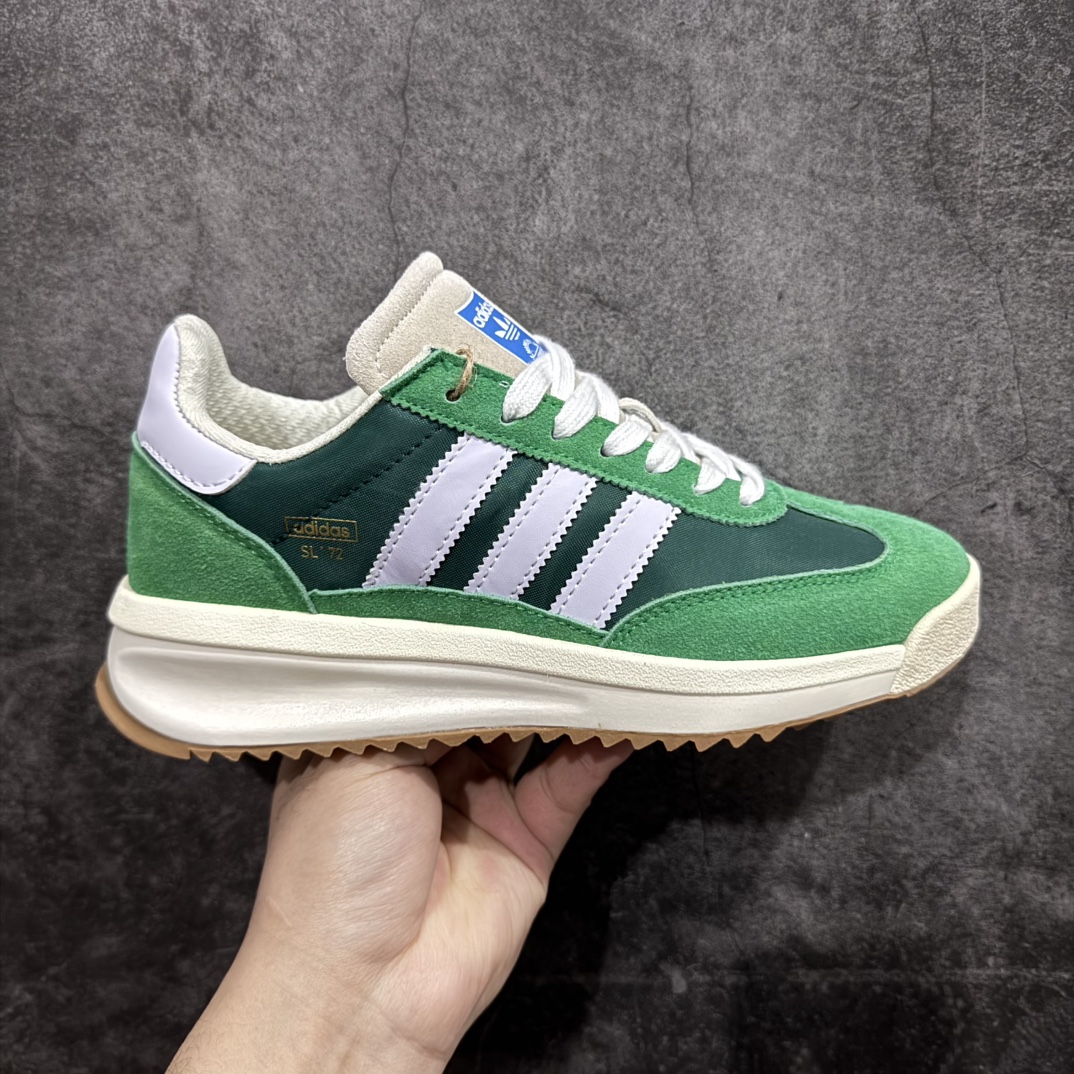 【公司级】Adidas originals SL 72 RTNr超轻便透气复古慢跑鞋rn鞋头的设计饱满圆润 r鞋面是翻毛皮和尼龙材质结合 上脚舒适柔软r橡胶大底非常耐磨防滑 包裹性很好 整体纤长r 货号：IH7993r 尺码：36 36.5 37.5 38 38.5 39 40 40.5 41 42 42.5 43 44 44.5 45 编码：WE200210-莆田鞋批发中心