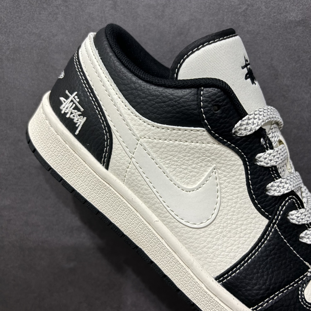 图片[6]-【定制版】Air Jordan 1 Low AJ1 乔1 斯图西 白黑荔纹 高端定制 低帮复古篮球鞋 XX3318-507rn#定制鞋盒 大厂纯原品质出货 超高清洁度 皮料切割干净无任何毛边 细节完美 r 尺码：36 36.5 37.5 38 38.5 39 40 40.5 41 42 42.5 43 44 44.5 45  编码：HXS320340-莆田鞋批发中心