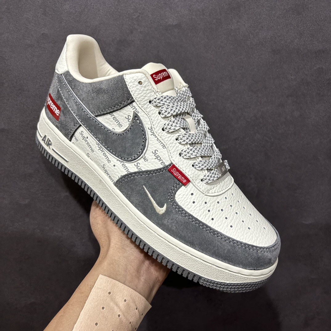 图片[3]-【公司级】海外限量发售NIke Air Force 1 \’07 Low “Supreme联名–灰勾红小标”空军一号 低帮 运动鞋 休闲鞋 折边针车 工艺难度大 原楦头原纸板 原装鞋盒 定制五金配件 内置全掌气垫 原厂鞋底货号：CH6336-510 尺码：36 36.5 37.5 38 38.5 39 40 40.5 41 42 42.5 43 44 44.5 45 编码：HXS310320-莆田鞋批发中心