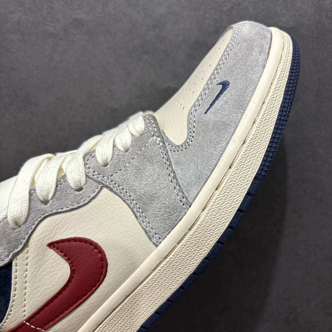 图片[5]-【定制版】Air Jordan 1 Low AJ1 乔1 北面联名 灰蓝红勾 高端定制 低帮复古篮球鞋 DM9188-012rn#定制鞋盒 大厂纯原品质出货 超高清洁度 皮料切割干净无任何毛边 细节完美 r 尺码：36 36.5 37.5 38 38.5 39 40 40.5 41 42 42.5 43 44 44.5 45  编码：HXS340360-莆田鞋批发中心