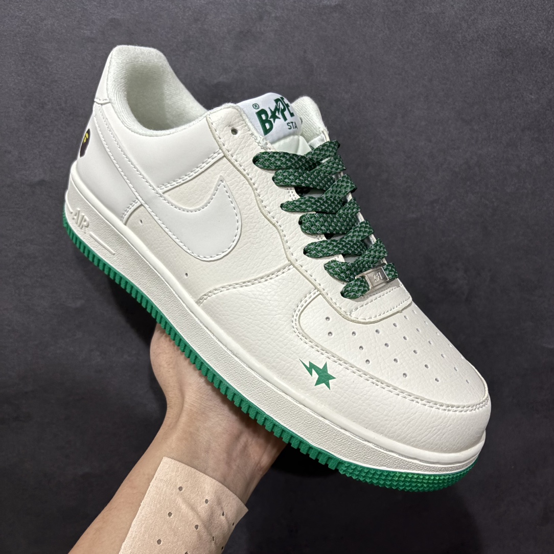 图片[3]-【特价福利】Nike Air Force 1 \’07 Low “Bape联名”空军一号 低帮 运动鞋 休闲鞋 折边针车 工艺难度大 原楦头原纸板 原装鞋盒 定制五金配件 内置全掌气垫 原厂鞋底货号：FG6688-102 Size：36 36.5 37.5 38 38.5 39 40 40.5 41 42 42.5 43 44 44.5 45 编码：CC190200-莆田鞋批发中心