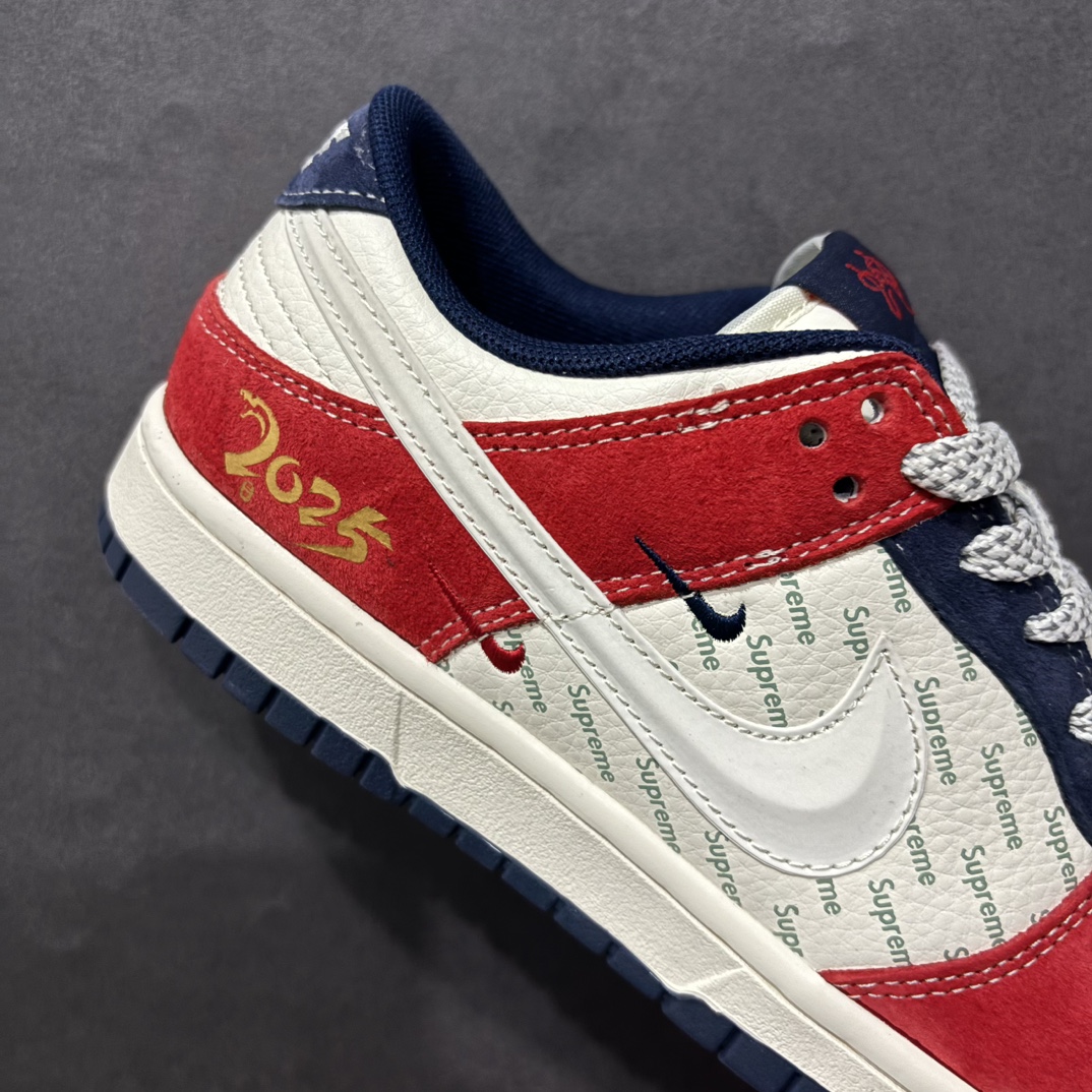 【定制版】Nk SB Dunk Low Supreme联名-中国红3D白勾 周年高端定制 低帮休闲板鞋 FC1688-209