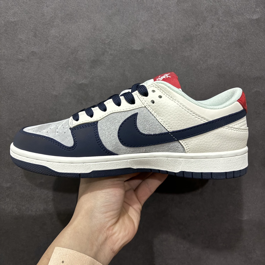 图片[2]-【定制版】NIKE SB Dunk Low 圣罗兰联名深蓝三钩 低帮休闲运动板鞋n原装头层材料 独家版型蒸餾加工帶來的是更好的视觉和脚感体验大厂纯原品质出货 清洁度 电绣工艺 皮料切割干净无任何毛边 细节完美货号：GF2409-172  尺码：36 36.5 37.5 38 38.5 39 40 40.5 41 42 42.5 43 44 45 编码：QF220240-莆田鞋批发中心