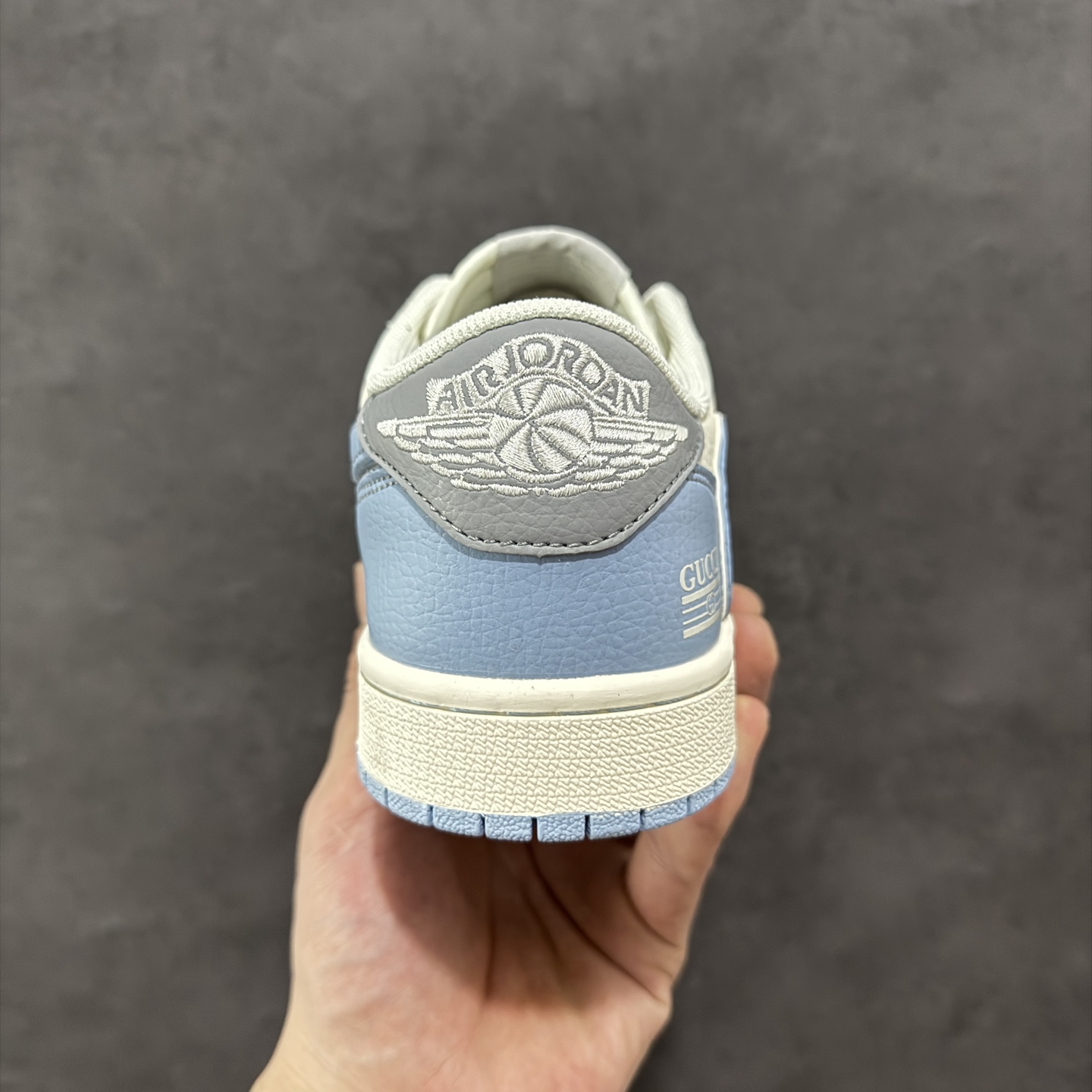 280 定制版Travis Scott x Fragment Design x Air Jordan 1 Low SP AJ1 古驰联名 米灰蓝 低帮文化休闲板鞋 ZH2598-241