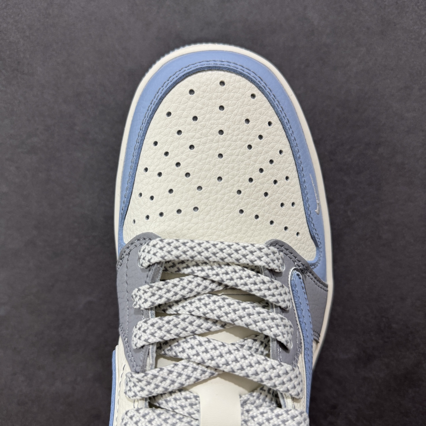 280 定制版Travis Scott x Fragment Design x Air Jordan 1 Low SP AJ1 古驰联名 米灰蓝 低帮文化休闲板鞋 ZH2598-241